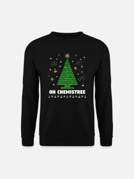 Chemistree Christbaum Chemie Periodensystem - Unisex Pullover - Schwarz