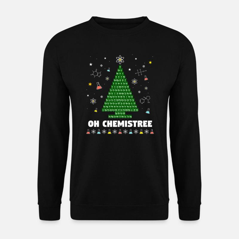 Chemistree Christbaum Chemie Periodensystem - Unisex Pullover - Schwarz