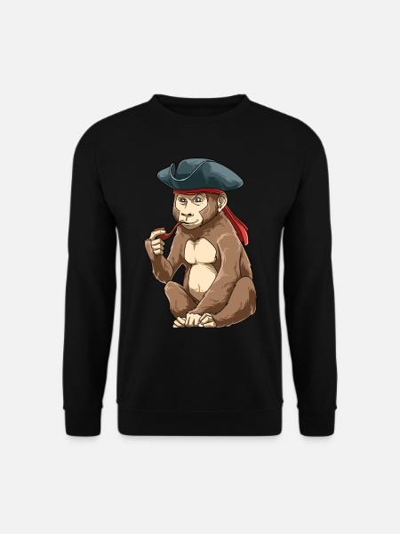 Funny Pirate Monkey Caribbean - Unisex Sweatshirt - black