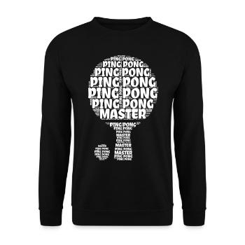 Tischtennisschläger Ping Pong Master Ball - Unisex Sweatshirt - black - Front - Alina (178cm) & Michal (187cm)