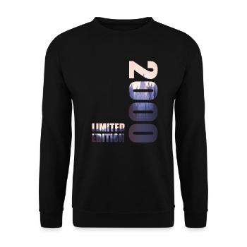 2000 Limited Edition T-Shirt Birthday Idea - Unisex Sweatshirt - black - Front - Alina (178cm) & Michal (187cm)