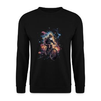 Bonne journée à vélo - Old Man Trippy Motiv - Sweat-shirt Unisexe - noir - Devant - Alina (178cm) & Michal (187cm)