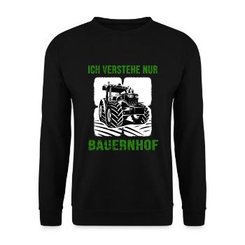 Farm Tractor Farmer Farmer Village Child Farm - Unisex Sweatshirt - black - Front - Alina (178cm) & Michal (187cm)
