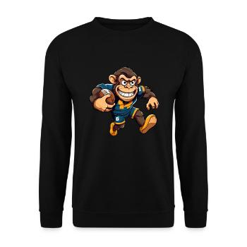 Singe de rugby - Sweat-shirt Unisexe - noir - Devant - Alina (178cm) & Michal (187cm)