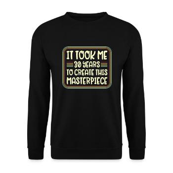 30 ans pour créer ce chef-d’œuvre Retro - Sweat-shirt Unisexe - noir - Devant - Alina (178cm) & Michal (187cm)