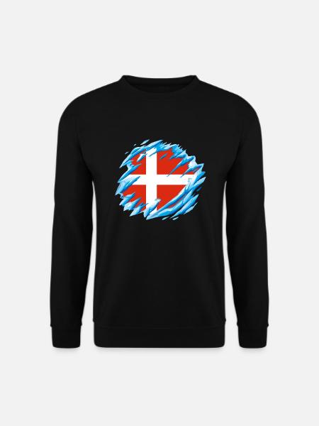 Dänemark Flagge Skandinavien Dänische Flagge Reise - Unisex sweater - sort