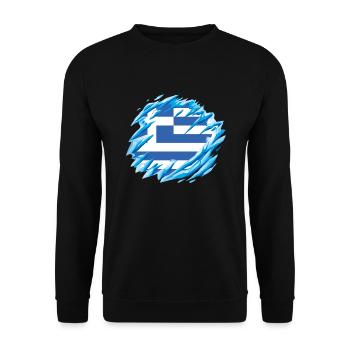 Drapeau de la Grèce Hellas Athènes Drapeau grec - Sweat-shirt Unisexe - noir - Devant - Alina (178cm) & Michal (187cm)