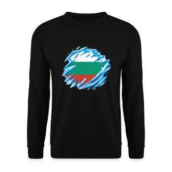 Bulgaria Flag Bulgarian Flag Golden Sands - Unisex Sweatshirt - black - Front - Alina (178cm) & Michal (187cm)