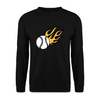 Baseball Tribal ... / + - Unisex Sweatshirt - black - Front - Alina (178cm) & Michal (187cm)