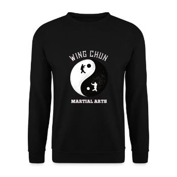 Wing Chun Kung Fu Martial Arts - Unisex Pullover - Schwarz - Vorne - Alina (178cm) & Michal (187cm)