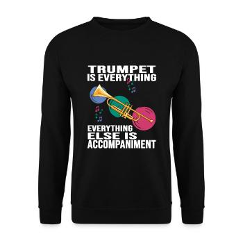 trompete trumpet trompeter aerophon - Unisex Pullover - Schwarz - Vorne - Alina (178cm) & Michal (187cm)