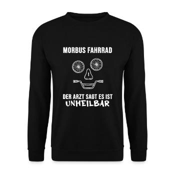 fahrrad biketour gravelbike - Unisex Pullover - Schwarz - Vorne - Alina (178cm) & Michal (187cm)