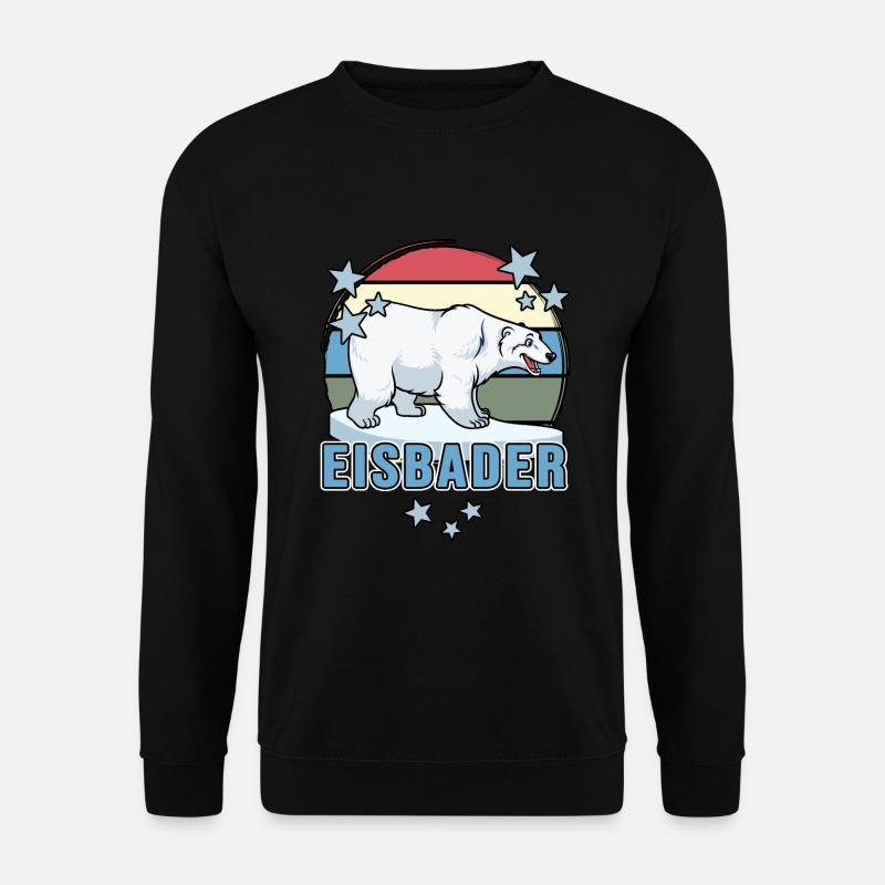 eisbader winterbad kälteresistent winterbader - Unisex Pullover - Schwarz