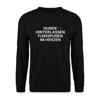 Hundespruch Hundeliebe - Unisex Pullover - Schwarz - Vorne - Alina (178cm) & Michal (187cm)