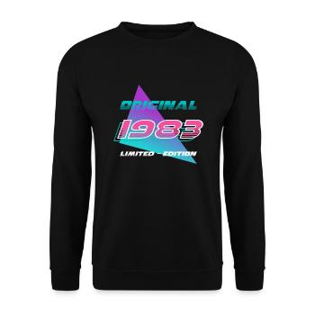 Limited Edition Geburtstag Party Jahrgang 1983 - Unisex Pullover - Schwarz - Vorne - Alina (178cm) & Michal (187cm)
