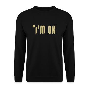 Logo gold - Unisex Pullover - Schwarz - Vorne - Alina (178cm) & Michal (187cm)