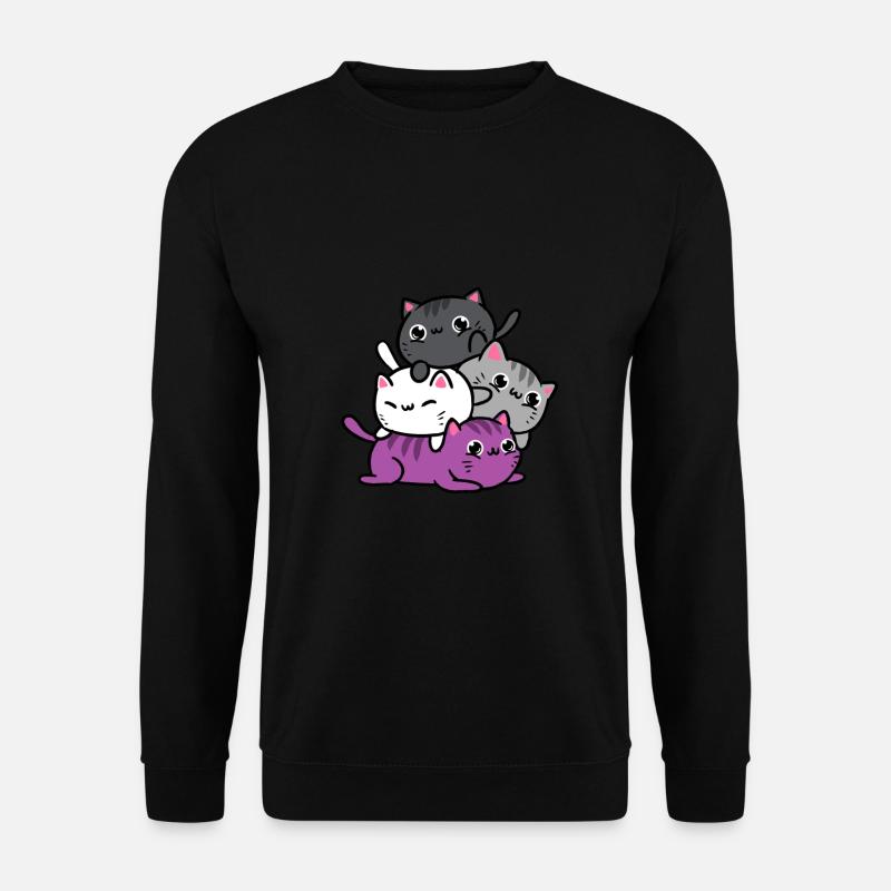 Ace Pride cats - Unisex Sweatshirt - black