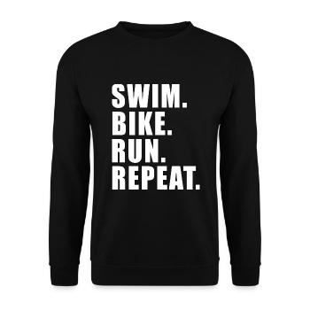 CADEAU DE RÉPÉTITION DU VÉLO DE BAIN TRIATHLON TRIATHLON - Sweat-shirt Unisexe - noir - Devant - Alina (178cm) & Michal (187cm)