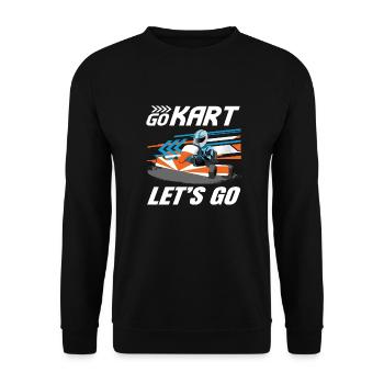 Go Kart Racing Motorsport Gift For Racers - Unisex Sweatshirt - black - Front - Alina (178cm) & Michal (187cm)