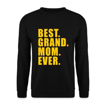 MEILLEURE GRAND MOM JAMAIS CADEAU GRANDMA GRANDMA GRANDMA CADEAU - Sweat-shirt Unisexe - noir - Devant - Alina (178cm) & Michal (187cm)