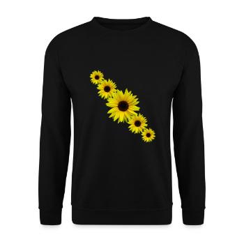 Sunflower, sunflower, flowers - Unisex Sweatshirt - black - Front - Alina (178cm) & Michal (187cm)