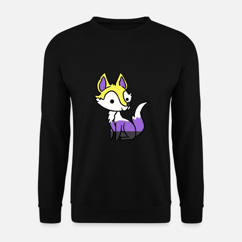 Nonbinary Fox Nonbinary Pride - Unisex Sweatshirt - black