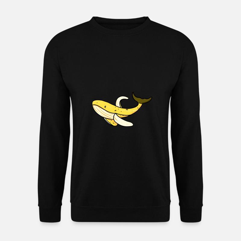 Bananen Wal Bananen Geschenk - Unisex Pullover - Schwarz