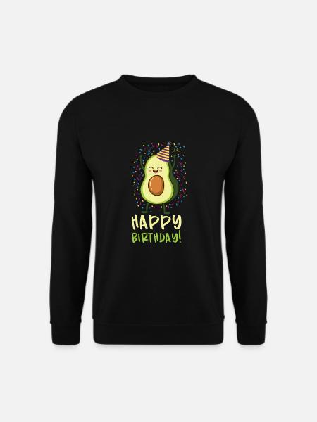 Happy Birthday Avocado für Avocado Geburtstag - Unisex Pullover - Schwarz