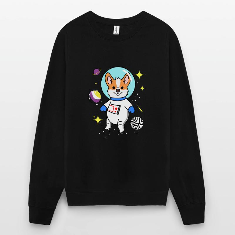 Nonbinary corgi in space Nonbinary Pride Unisex Sweatshirt
