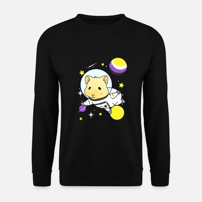 Nichtbinäres Meerschweinchen Nonbinary Pride - Unisex Pullover - Schwarz