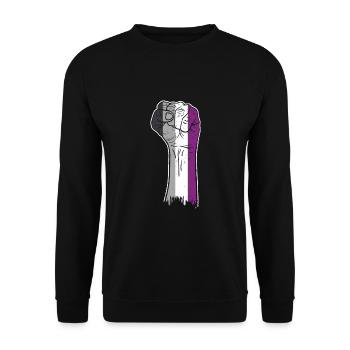 Asexual Faust Ace Pride - Unisex Sweatshirt - black - Front - Alina (178cm) & Michal (187cm)