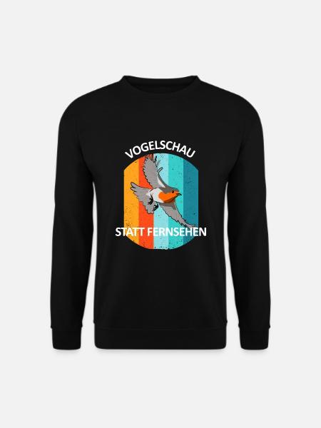 Vogelbeobachtung Vögel Beobachten Birding Vogel - Unisex Pullover - Schwarz
