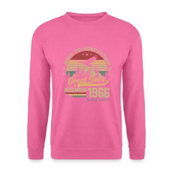58 years old Aged to Perfection born: December 1966 - Unisex Sweatshirt - pink - Front