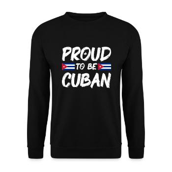 Cuba Flag Caribbean Vacation Cuba Travel Havana - Unisex Sweatshirt - black - Front - Alina (178cm) & Michal (187cm)