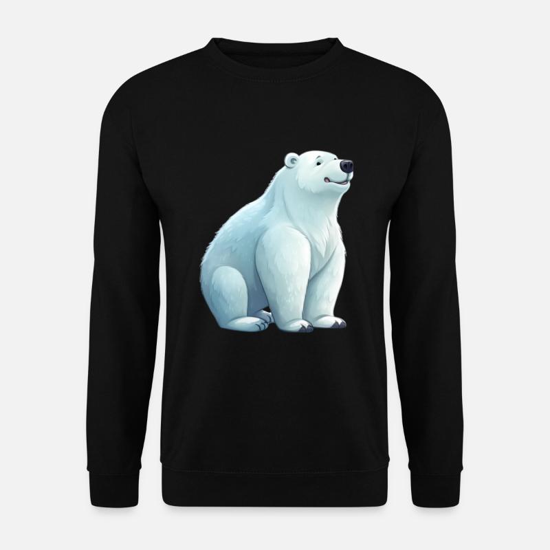 Niedlicher Eisbär für Kinder für Kinder - Unisex Pullover - Schwarz