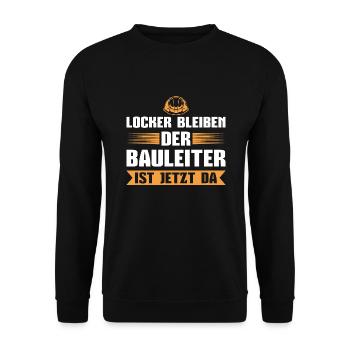 Bauaufsicht Bauleitung Ausbildung Bauleiter - Unisex Pullover - Schwarz - Vorne - Alina (178cm) & Michal (187cm)