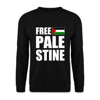 Free palestine - Sweat-shirt Unisexe - noir - Devant - Alina (178cm) & Michal (187cm)