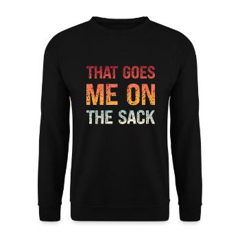 Denglisch Das Geht Mir Auf Den Sack That Goes Me - Unisex Pullover - Schwarz - Vorne - Alina (178cm) & Michal (187cm)