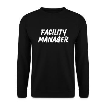 Facility Manager In-house technician Caretaker - Unisex Sweatshirt - black - Front - Alina (178cm) & Michal (187cm)