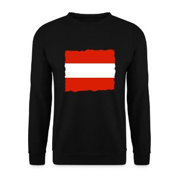 Austria Flag Austria Austrian Flag AT - Unisex Sweatshirt - black - Front - Alina (178cm) & Michal (187cm)