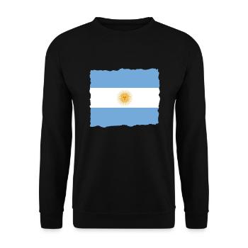 Drapeau de l’Argentine Amérique du Sud Drapeau de l’Argentine - Sweat-shirt Unisexe - noir - Devant - Alina (178cm) & Michal (187cm)