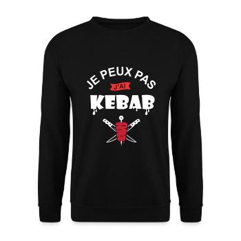je peux pas j ai kebab chef cuisine kebab turc - Sweat-shirt Unisexe - noir - Devant - Alina (178cm) & Michal (187cm)