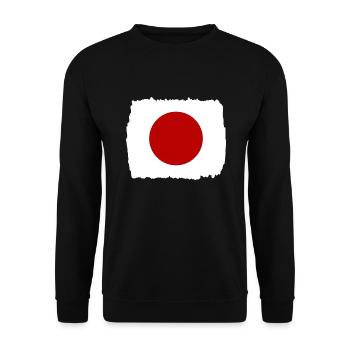 Drapeau du Japon utilisé Look Nihon Drapeau japonais - Sweat-shirt Unisexe - noir - Devant - Alina (178cm) & Michal (187cm)