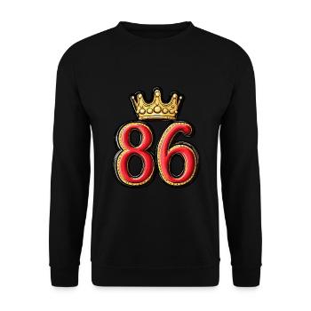 86 Number Krone - Unisex Sweatshirt - black - Front - Alina (178cm) & Michal (187cm)