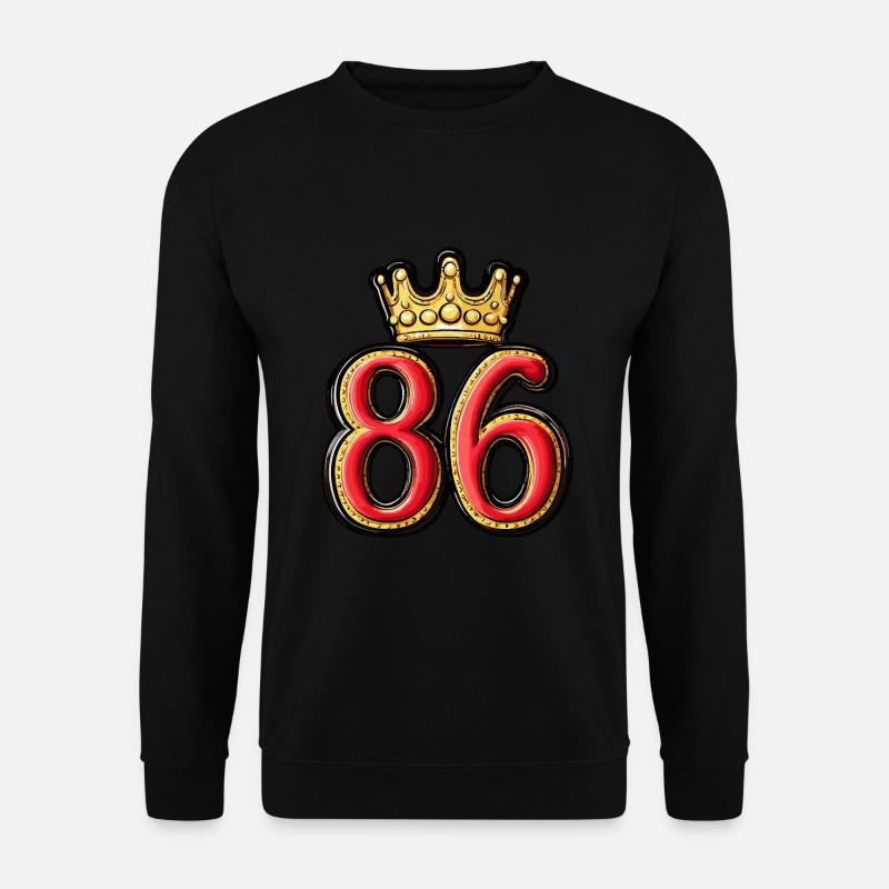 86 Zahl Krone - Unisex Pullover - Schwarz