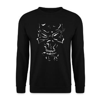 Crâne / Rocker / Halloween - Sweat-shirt Unisexe - noir - Devant - Alina (178cm) & Michal (187cm)