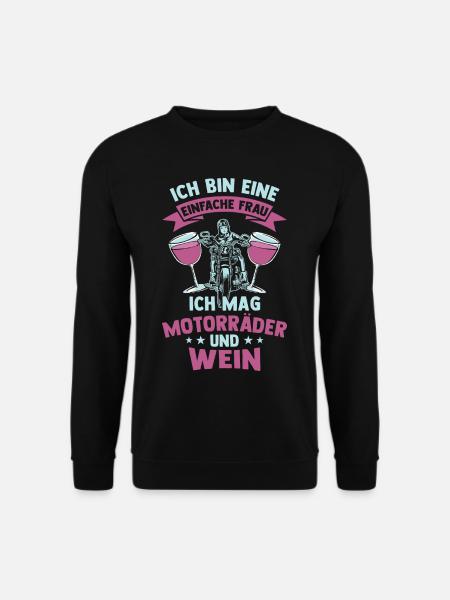 Frauen Motorrad Fahrerin Biker Girl Geschenk - Unisex Pullover - Schwarz