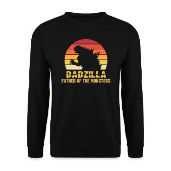 Dadzilla Meilleur papa cool mon père monstre drôle - Sweat-shirt Unisexe - noir - Devant - Alina (178cm) & Michal (187cm)