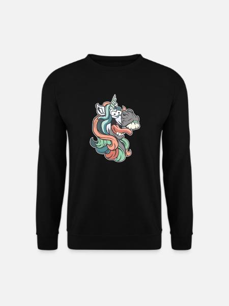 Einhorn Unicorn Ich bin nicht verrückt - Unisex Pullover - Schwarz