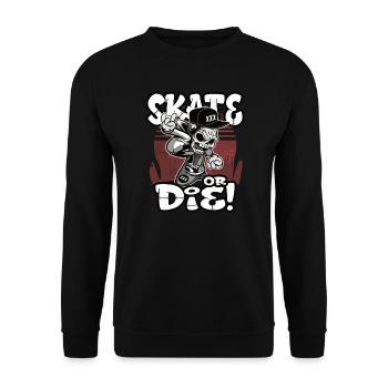Skate ou le cadeau de skateboard ride - Sweat-shirt Unisexe - noir - Devant - Alina (178cm) & Michal (187cm)